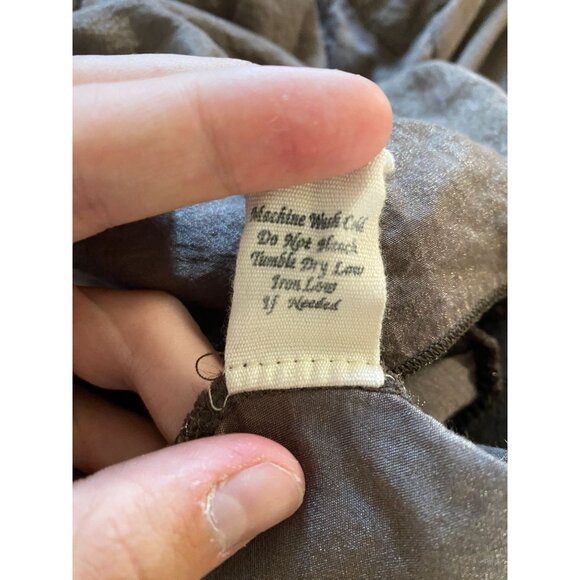 Mine Womens Halter Collared Ruffle Tiered Button-Down Dress Medium Brown Blend - Picture 6 of 8